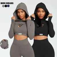 Ensemble Female 3 Pieces Yoga Set Gym Workout Clothes for Women Sport Long Sleeve Hoodie Sweater Active Wear Sport Set Tracksuit