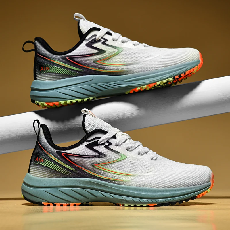 

Running Shoes Men Non-slip Outdoor Mesh Breathable Flat Walking Gym Jogging Shoes Fashion Sneakers Summer Sports Shoes for Men