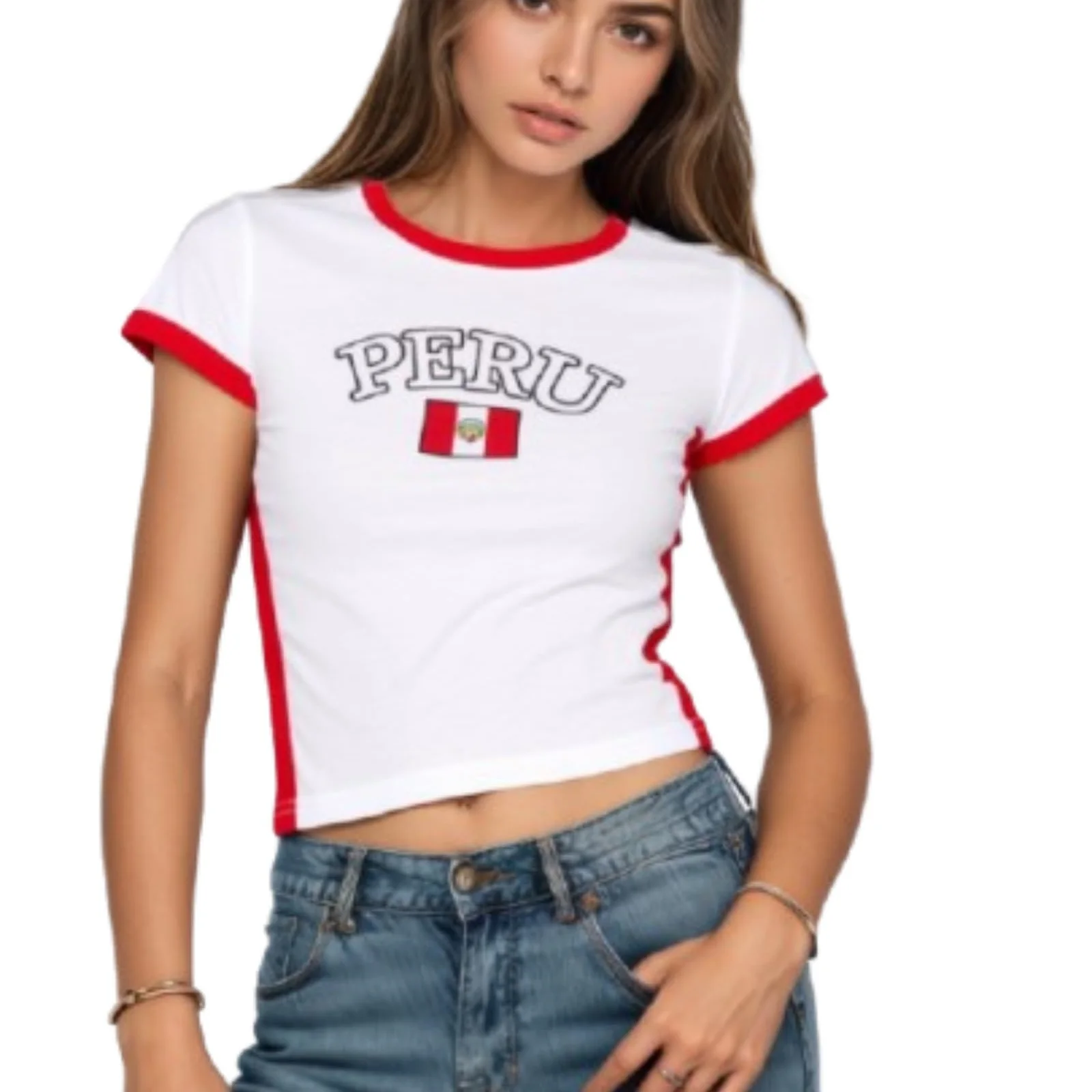 Gothic Emo Aesthetic Crop Top Women Vintage National Embroidery Print Y2K Streetwear Tee Casual Short Sleeve Baby T-Shirt