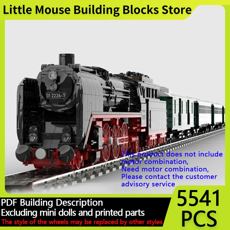 

City Car Model MOC Building Bricks Steam Engine BR01 Train Modular Technology Gifts Holiday Assemble Children Toys Suit