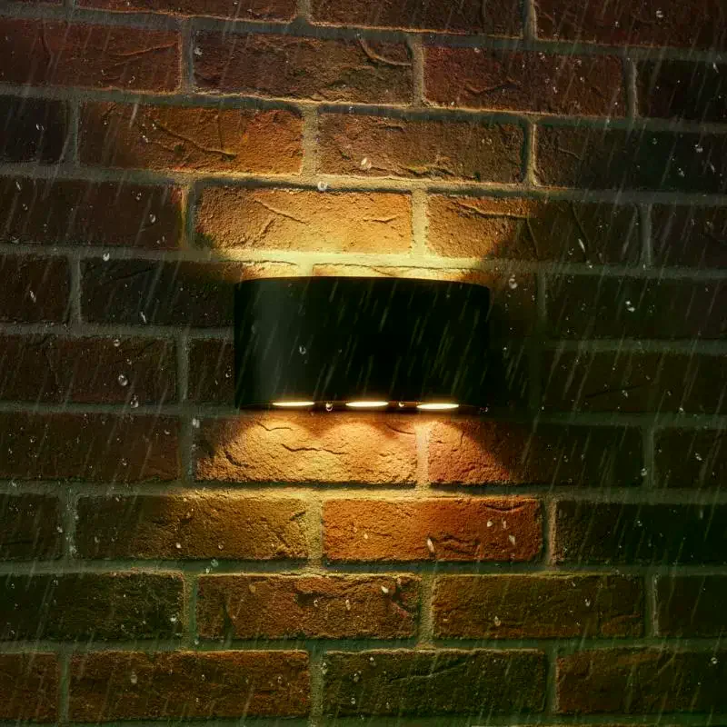 LED Wall Sconces Modern Indoor Outdoor Lamp,Black Up Down Wall Mount Lights For Living Room Hallway Bedroom Decor 1PC