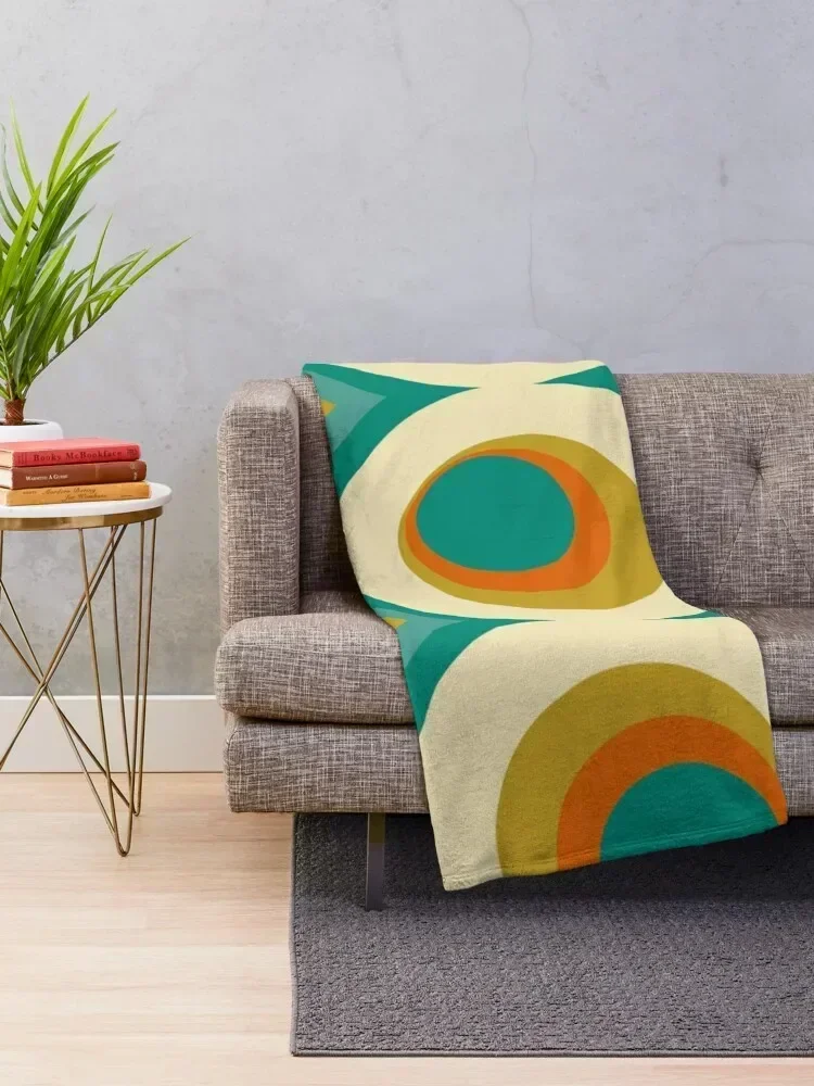 Mid-Century Modern Splash Throw Blanket Multi-Purpose Heavy Single Blankets