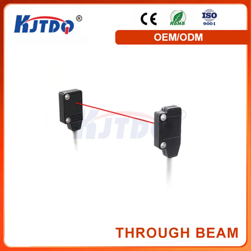 Fq40 Threaded NPN PNP Sn 150mm 36V Through Beam Reflection Photoelectric Proximity Sensor With CE