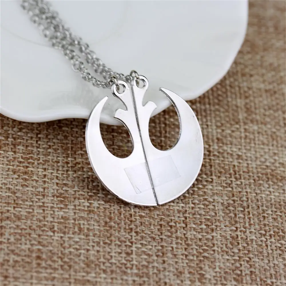 Star Wars Necklace Letter Love New Republic Magnetic Attraction Metal Pendant Neck Chain Collar for Lovers Jewelry Decoration