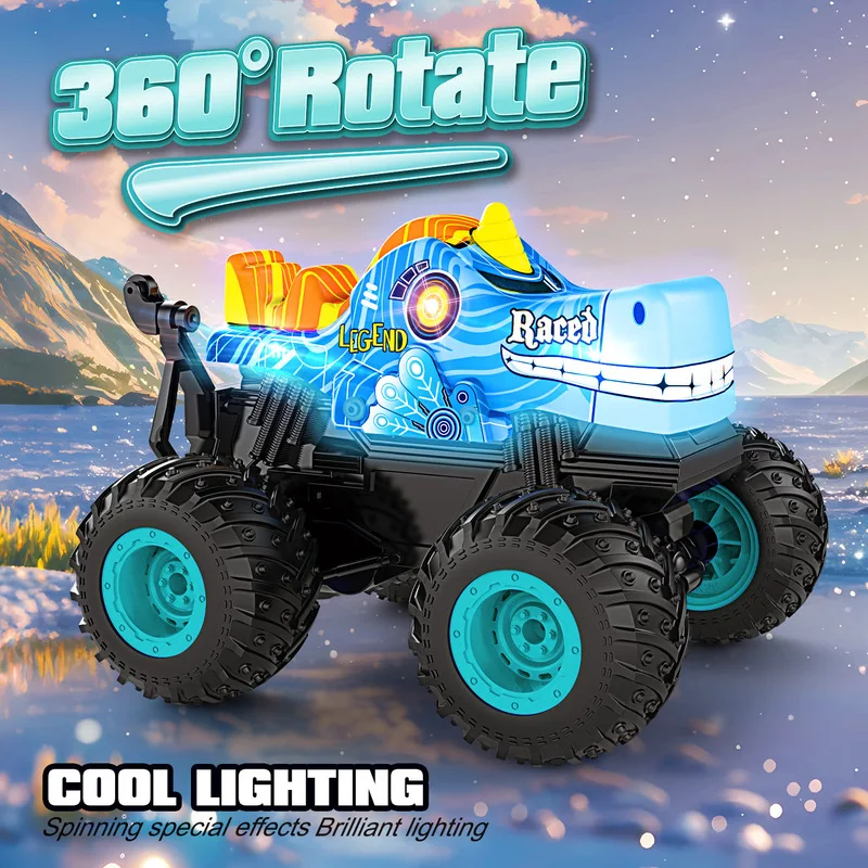 2wd Rc Car With Led Lights 2.4g Wielofunkcyjne radio zdalnie sterowane Samochody terenowe Ciężarówki Chłopcy Zabawki dla dzieci Prezent