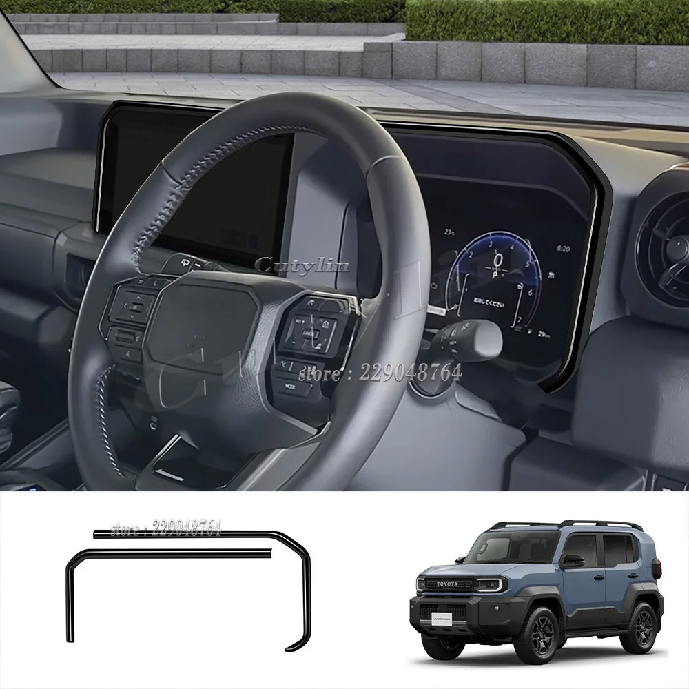 RHD For Toyota Land Cruiser FJ 2026 2027 ABS Black Interior Center Console Strip panel window lifter Gear Shift Panel Cover Trim