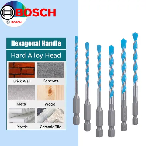 BOSCH EXPERT 금속/목재/플라스틱/세라믹 타일 드릴링 벽 오픈 홀 트위스트 드릴용 다기능 비트 육각 생크 1PCS