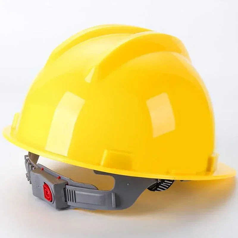 Rotary Knob Safety Helmet Worker Construction Site Protective Cap ABS Hard Hat V Shaped Adjustable Size