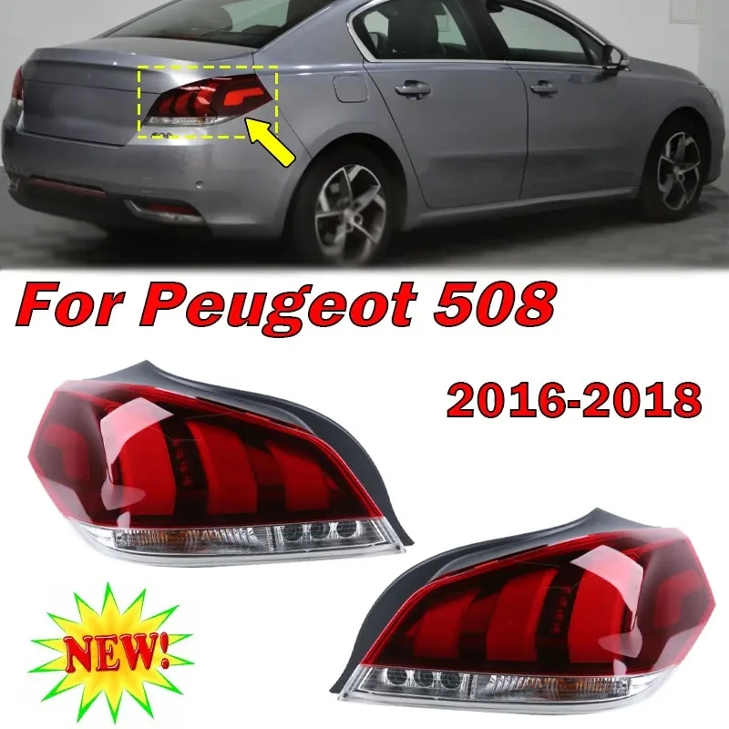 

Car Accessories For Peugeot 508 2016 2017 2018 Tail Light Rear Bumper Stop Light Warning Brake Signal Lamp Taillight Housing New