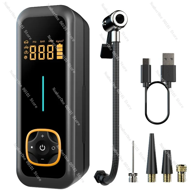 Portable Car Air Compressor Smart Digital Display Cordless Tire Inflator for Car Bike Electric Vehicle Motorcycle