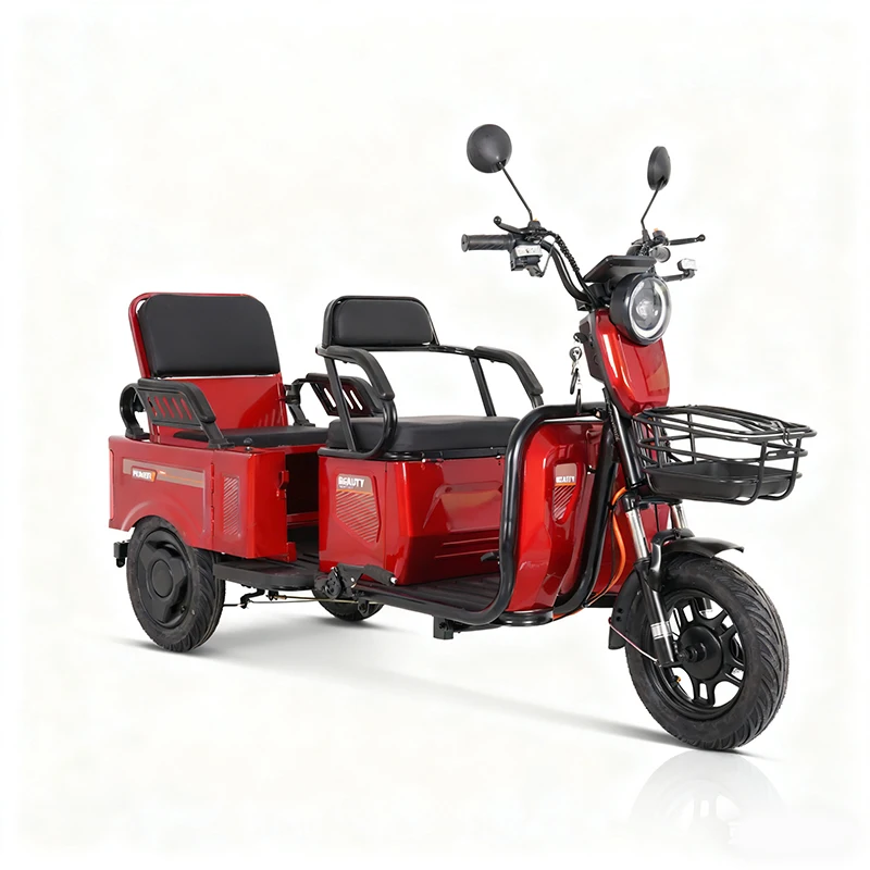 Convertible Passenger & Cargo Electric Trike, 48V/60V 3-Wheel Pickup Scooter