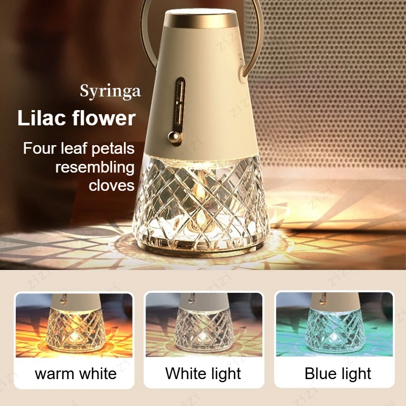 Pure Essential Oil Waterless Camping Lamp Shaped Aromatherapy Machine Flowing Sand Lighting Timed Aromatherapy Machine
