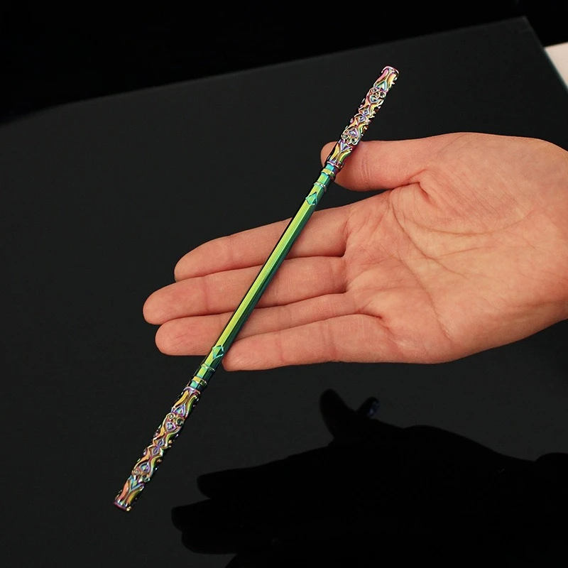 21cm/8.27in Valorant urządzenia peryferyjne do gier bohaterowie złoty kółko kij broń Model stopowe zabawki ozdoby kolekcja wyświetlacz na biurko chłopcy