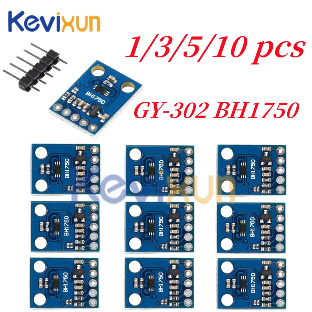 Módulo de iluminación de intensidad de luz piezas BH1750 BH1750FVI, Sensor de iluminación de intensidad óptica Digital para Arduino, 10 GY-302/1