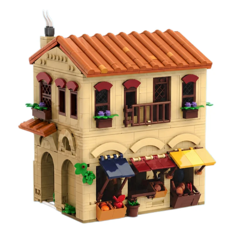 Roman Insula Building Blocks, Ancient Roman Multi‑Story Apartment Diorama MOC, DIY Assemble Model Toy For Adult Collectors