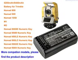 Cameron Sino 5200mAh/6400mAh Battery for Trimble Nomad 800XE,900B,900LE,900XE,900LC,900X, 800,900,1050,M1,M3