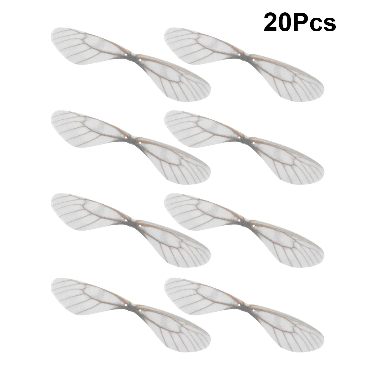 

20 Pcs Wings Craft White Dragonfly Hanging Decoration Earring Decors Punch Hole Miss