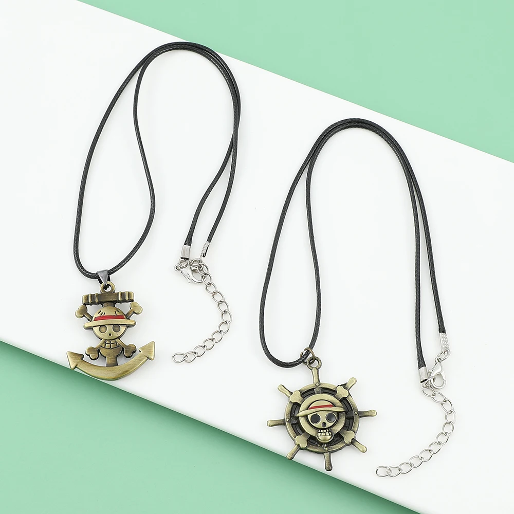 Collar con Logotipo de Calavera de One Piece - Joyería de Cosplay de Monkey D. Luffy, Regalo con Temática de Anime para Fans