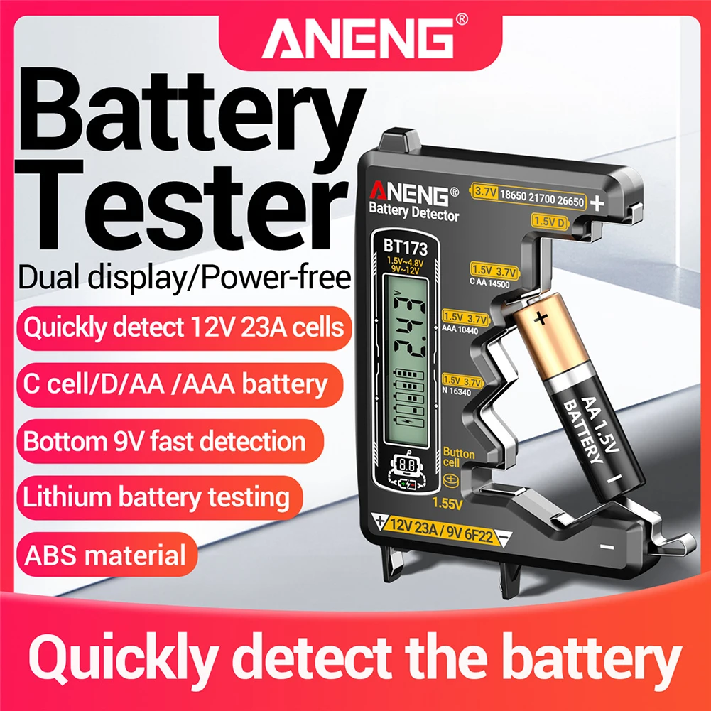 

ANENG Battery Tester High-Precision Battery Capacity Detector Remaining Charge Display Battery Voltage Measurement