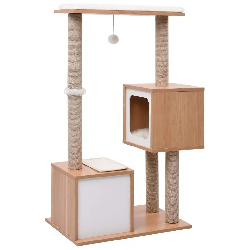 Cat Tree with Sisal Scratching Mat 104 cm Play Game Pet Supplies