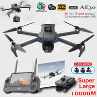 AE30 GPS Drone 3-axis Brushless Gimbal 5G 10KM Digital Image Transmission Laser Obstacle Avoidance With Airdrop Screen FPV Drone