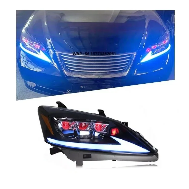 2006-2012 Retrofit High Specification Front LED Headlamps Three-eye Headlamp matrix System Old to New Headlamps for Lxus