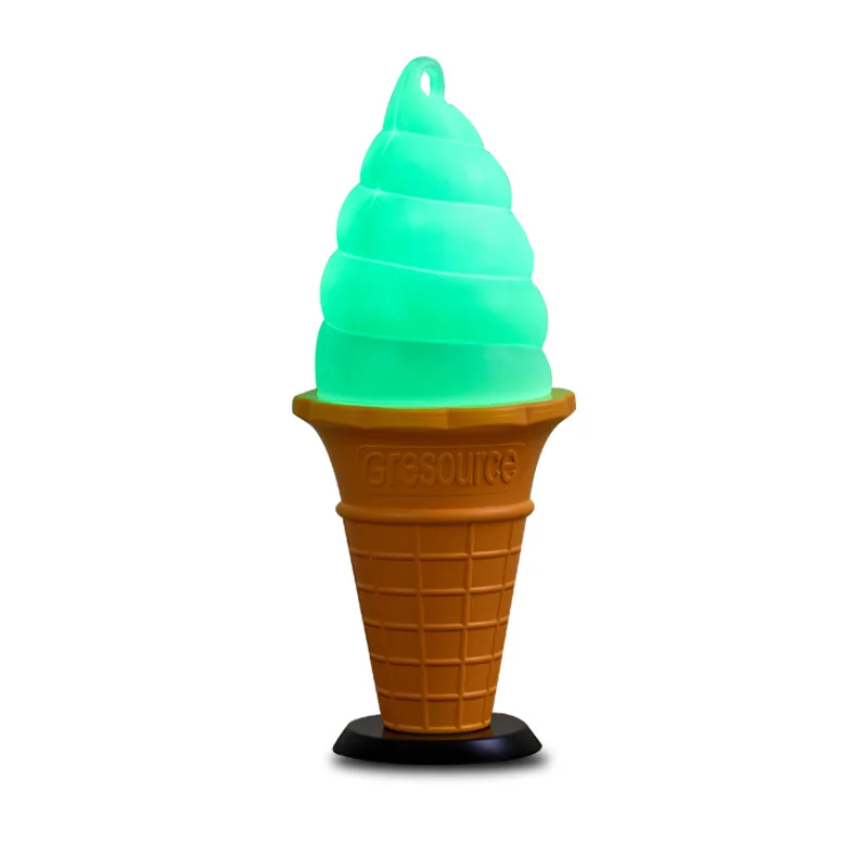 LED Night Light Novelty Ice Cream Cone In Lamp Fashion LED Night Light For Kids Children Table From Table Lights For Room