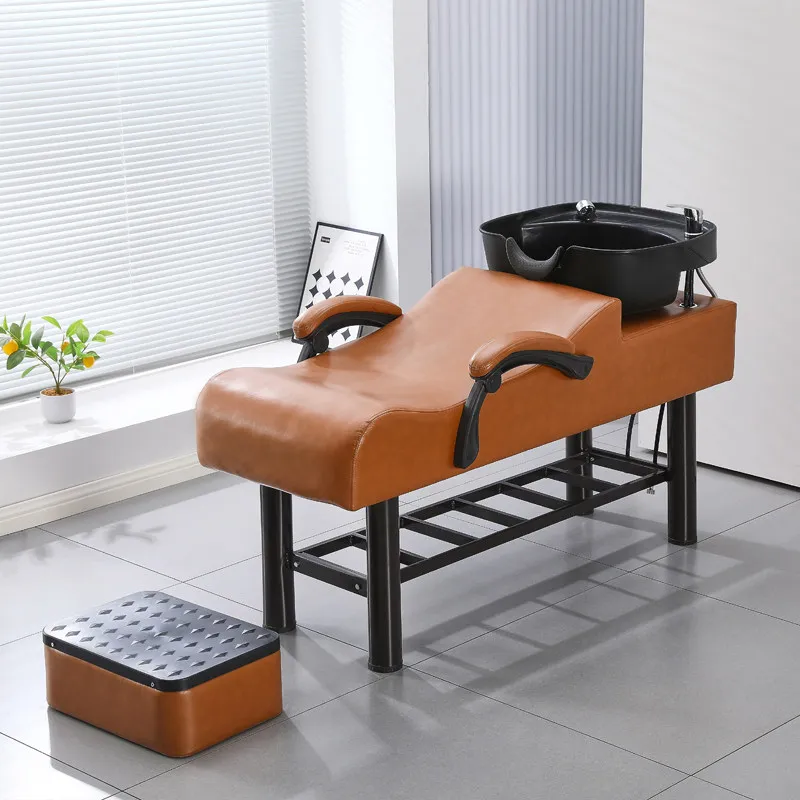 Salons Shampoo Bed Japanese-style Reclining Luxury Ergonomic Shampoo Bed Designer Armadietto Parrucchieri Bathroom Furniture