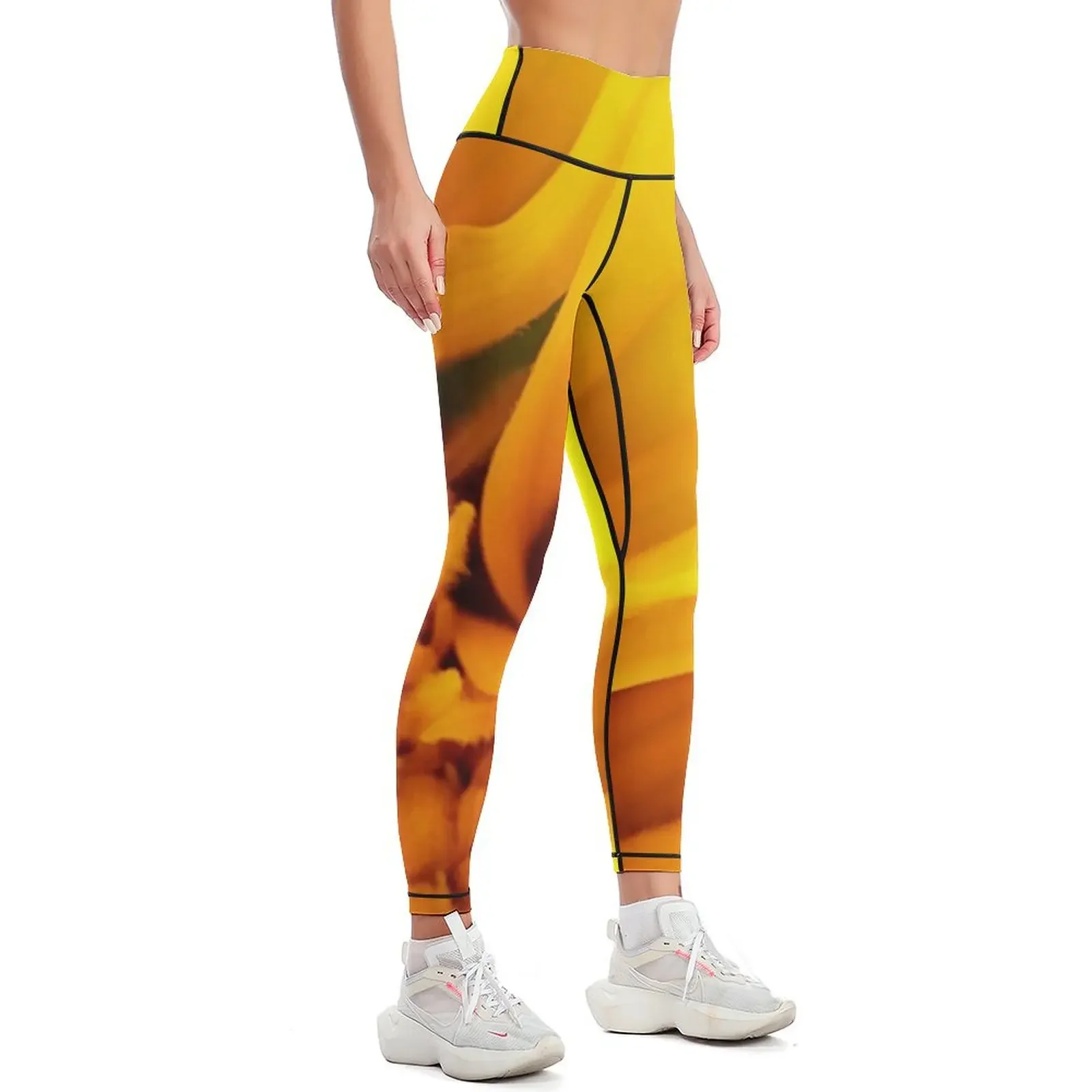 Sunflower petal power Leggings gym wear Legging sexy woman sports for Womens Leggings