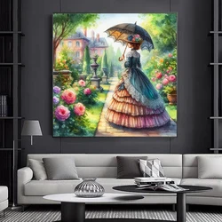 Victorian Lady Diamond Painting Beautiful Vintage Woman New Beads Embroidery Mosaic 5D Full Diamond Cross Stitch Kits Wall Art