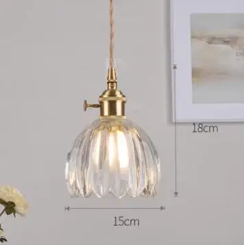 IWHD Bule Glass Pendant Lights Fixtures Bedroom Dinning Living Room Glass