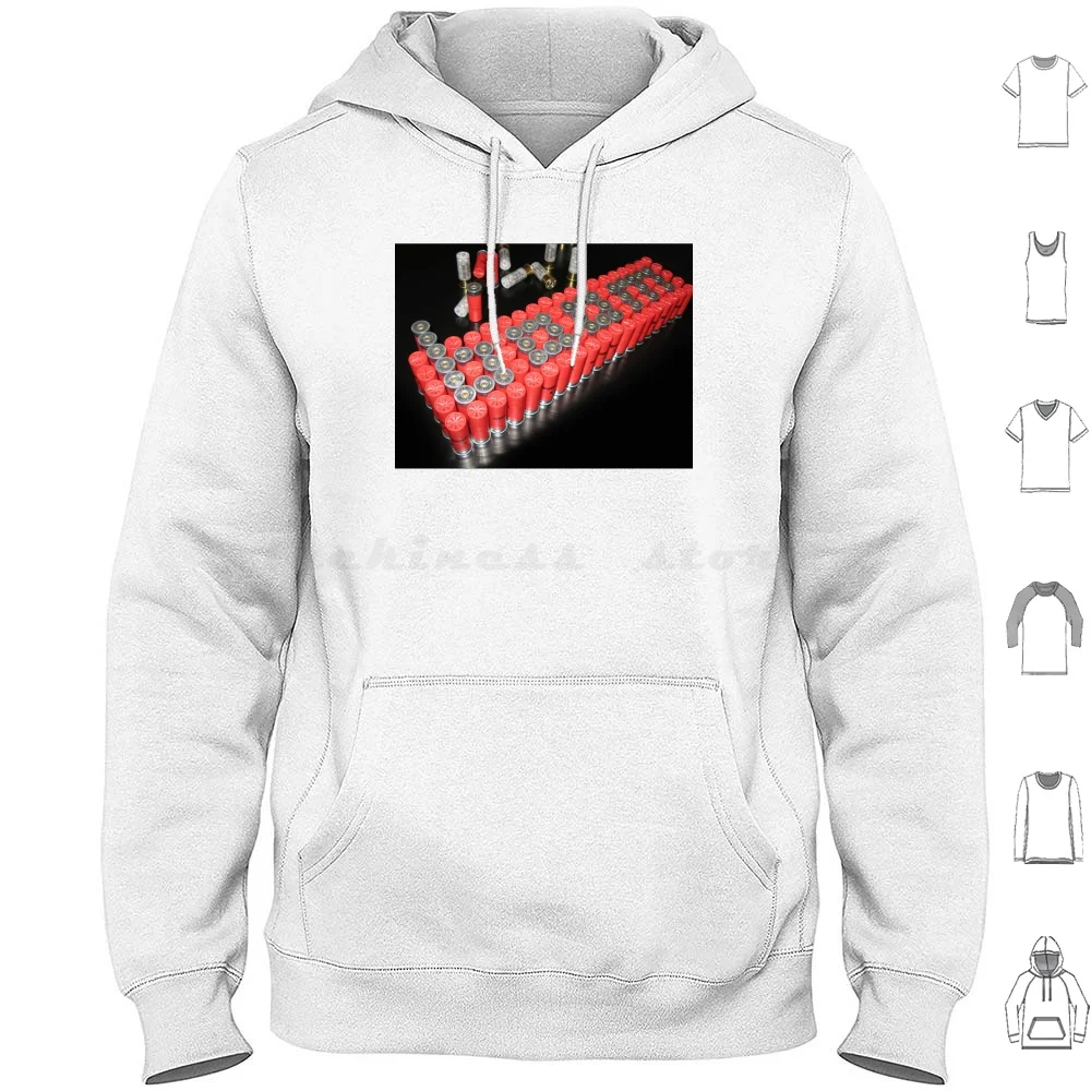 Boom Hoodies Long Sleeve Boom Shotgun Shell Shells Shotgun Shells Gun Bullet Red Shotgun Shell 12 Gauge 12 Gauge