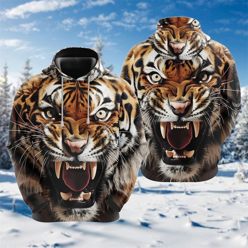 النساء والرجال القوطي النمر الرسم بلوزات ، أزياء الهارجوكو ، Y2K هوديي ، هوديس الحيوانات الرعب ، البلوفرات الهيب هوب ، الملابس الكاجوال