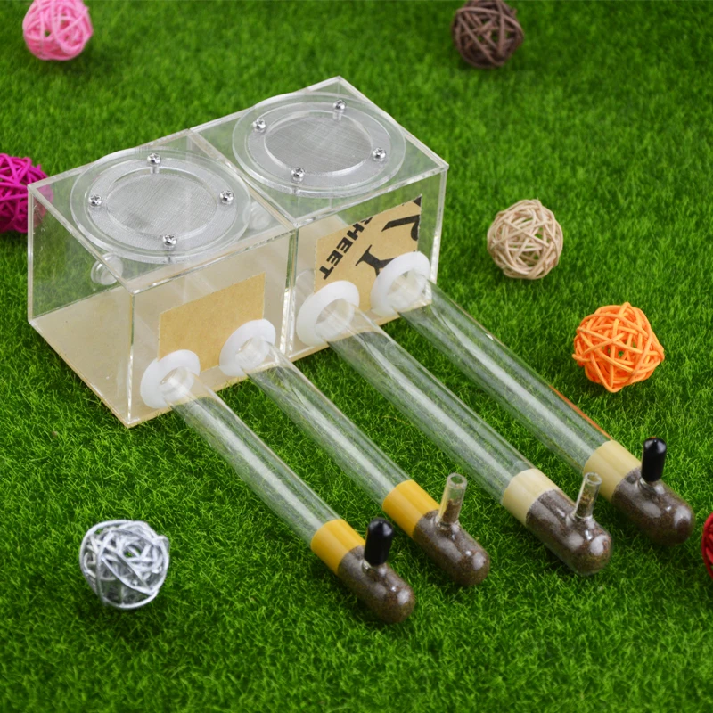 Gypsum with two test tubes Acrylic Pet Ant Nest Insect Breeding Rearing Humid Nest Insect Observation Case