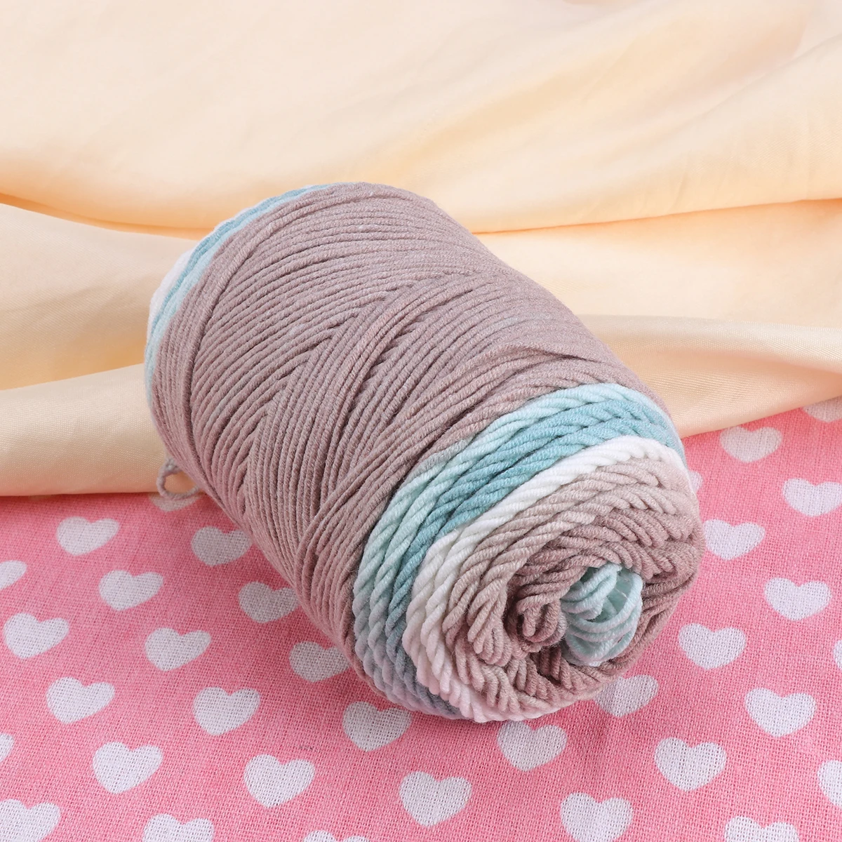 

1 Roll Rainbow Colorful Knitting Yarn Premium Cotton Acrylic Anti-Pilling Soft For Crochet Hats Scarves Blankets Hand Knitting