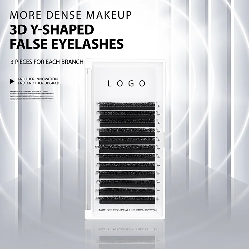 10PCS Upgraded YY Y-Shaped Eyelash Extensions Customizable Volume Curl Fan Effect Lashes