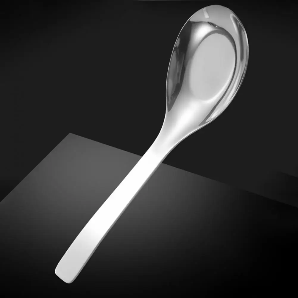Capacity Spoon Stainless Steel Soup Spoons with Head Mirror Polished Heavy-duty Tableware Dinner Spoons for Dessert Ramen Rust