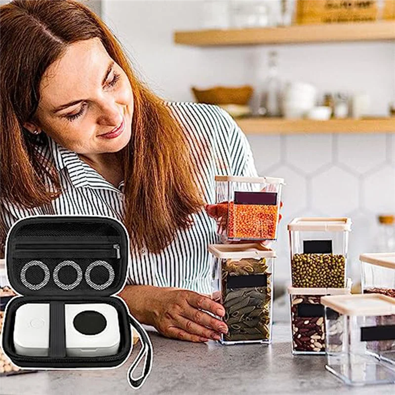 For Phomemo D30 D35/JADENS D11/Memoking Multifunctional Portable Black Barcode Printer Organizer Bag, Printer Storage Bag