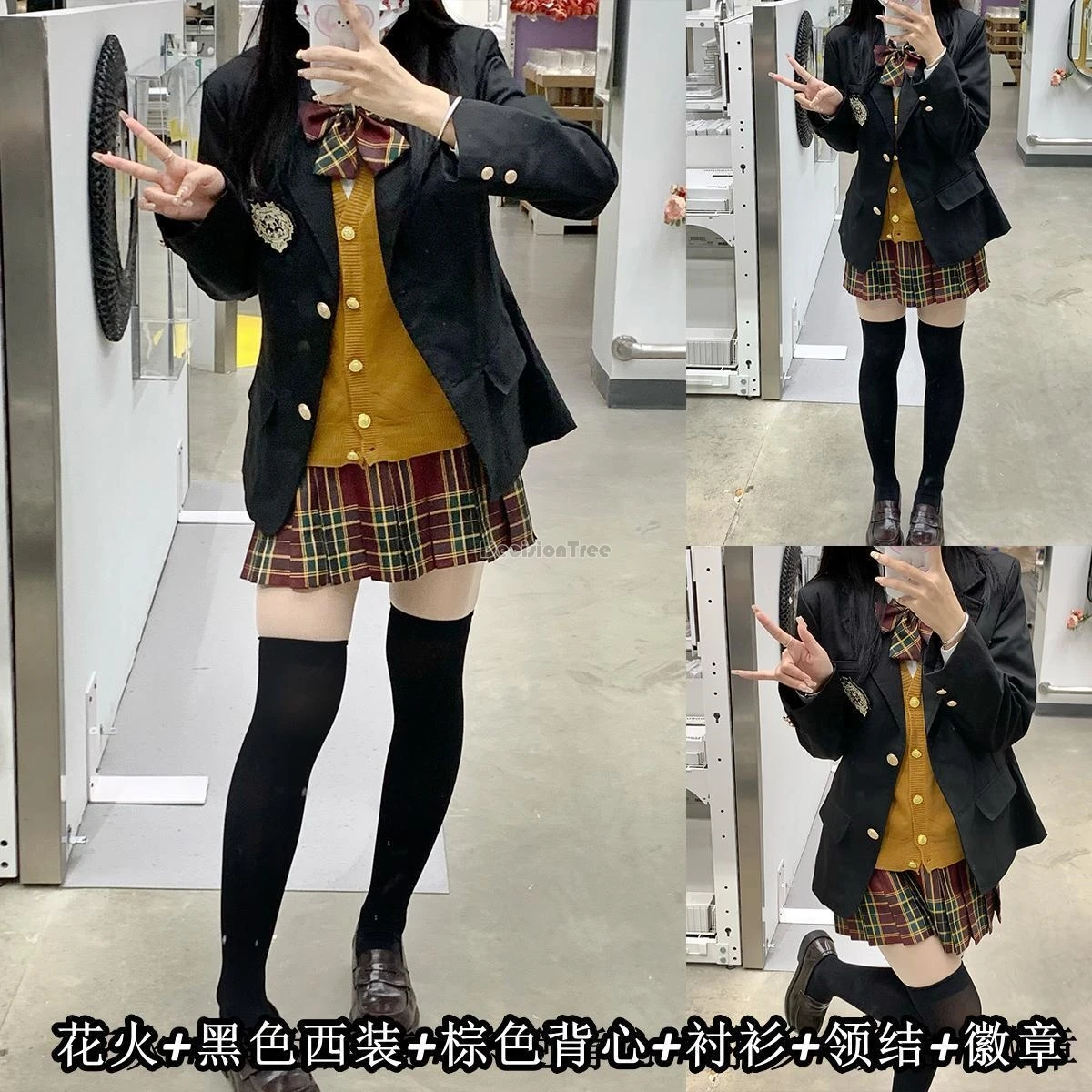 2024 japanese and korean academy style jk uniform campus literature art temperament school costume autumn long sleeves warm set