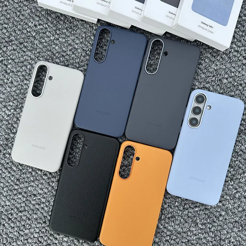 Etui na telefon Samsung Galaxy S25 Ultra Plus Edge, luksusowe etui z ekologicznej skóry na Galaxy S25Edge S25Ultra S25+, ochronne etui na tył telefonu — zdjęcie produktu 5