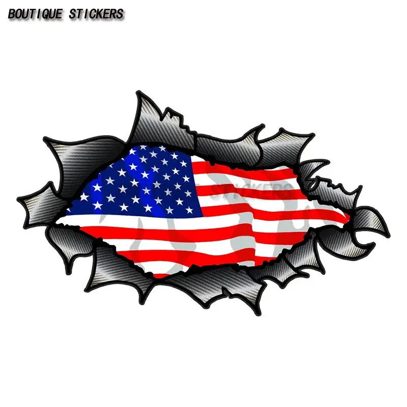 

Boutique American Star Stripe American Flag Car Sticker Waterproof Polyethylene Off Road RV Bumper Rear Window