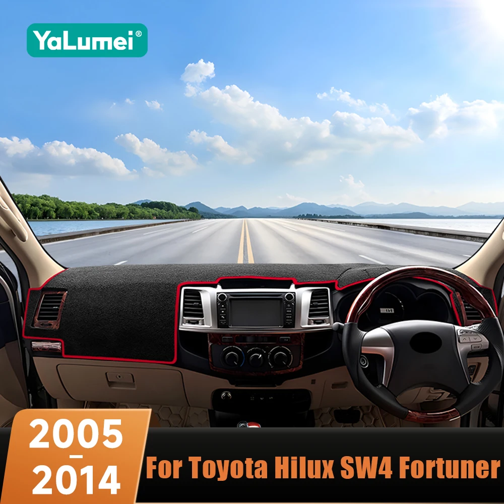 Para Toyota Fortuner SW4 Hilux VIGO SR5 SR AN50 AN60 2005-2011 2012 2013 2014, Cubierta para el Tablero del Auto, Alfombrilla Protectora Solar, Accesorios
