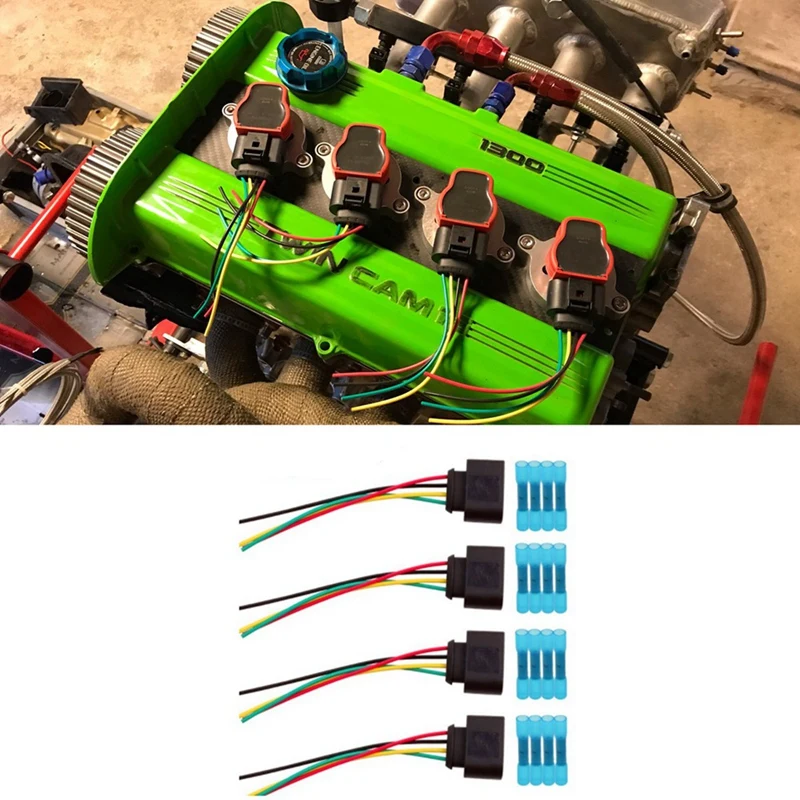 20Set Ignition Coil Connector Harness Wiring Plug For  A3 A4 A5 A6 TT VW Passat Jetta 1J0973724 2011340 1J0998724