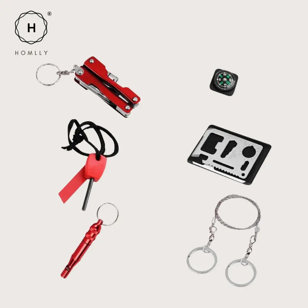 Homlly Outdoor Survival Emergency SOS Kit Box Campingausrüstung
