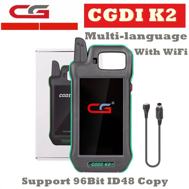 

2024 WIFI CGDI K2 Professional Edition Intelligent Locksmith Remote Key Tool Language Compatibility For multiple vehicle