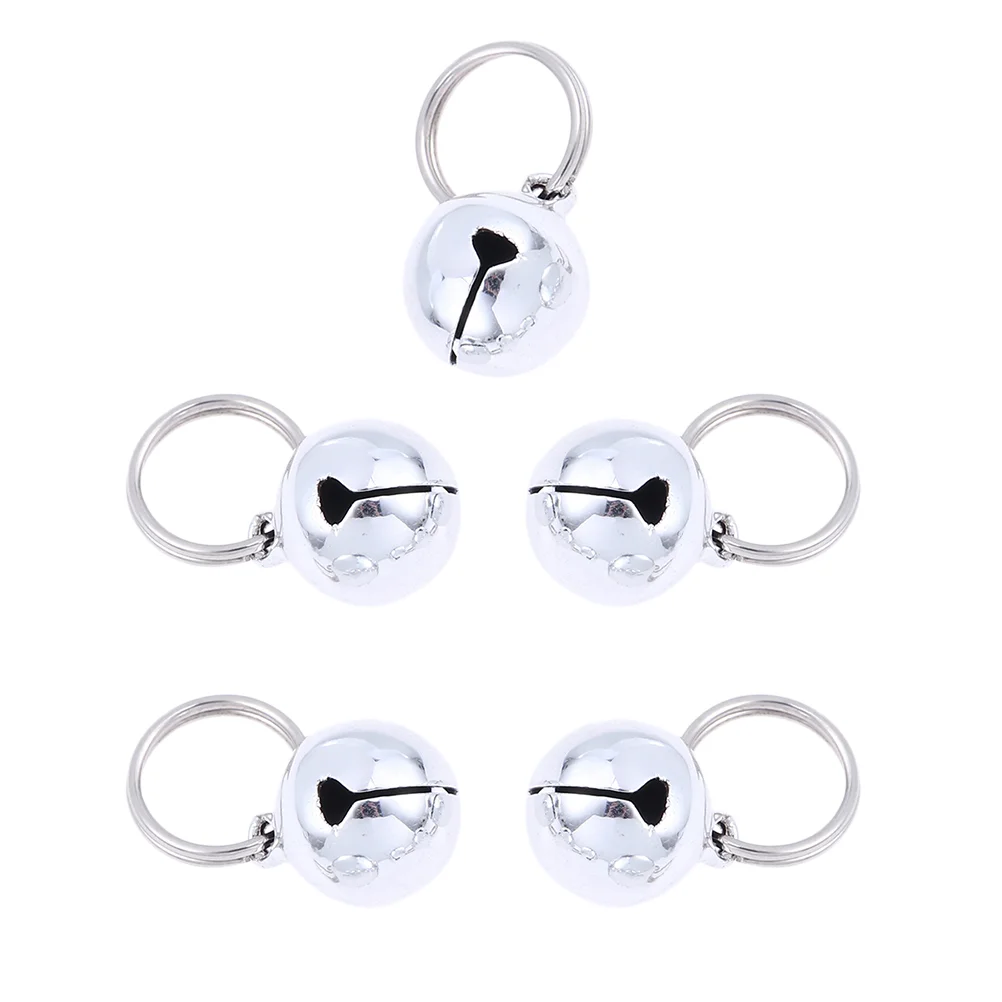 

5 PCS Dog Bell Outdoor Pet Christmas Bells Cat Tracker Collar and Bid Accessories Platinum Gold