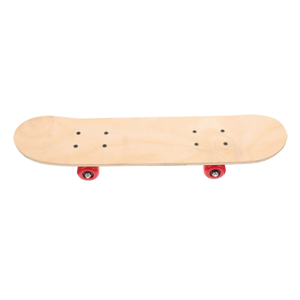 

Kids Scooter Skateboard for Beginners Blank DIY Supply Graffiti Light Brown Skateboards Teens Trick Sports Child