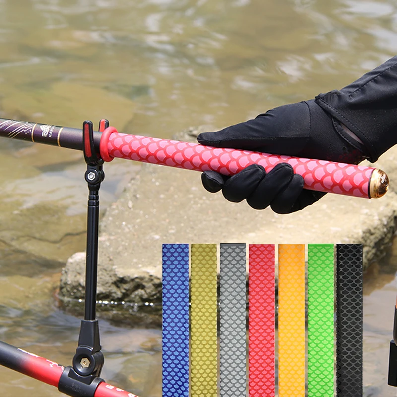 1m Fish Scale Pattern Non Slip Heat Shrink Tube Fishing Rod Anti-slip Handle Rod Grip DIY Electrical Insulated Protect Sleeving