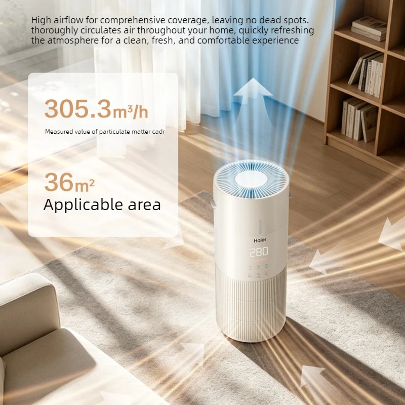 Air Purifier and Humidifier Combo for Formaldehyde, Smoke and Pet Hair, Washable Humidifying Media and ABS Tank for Home Use