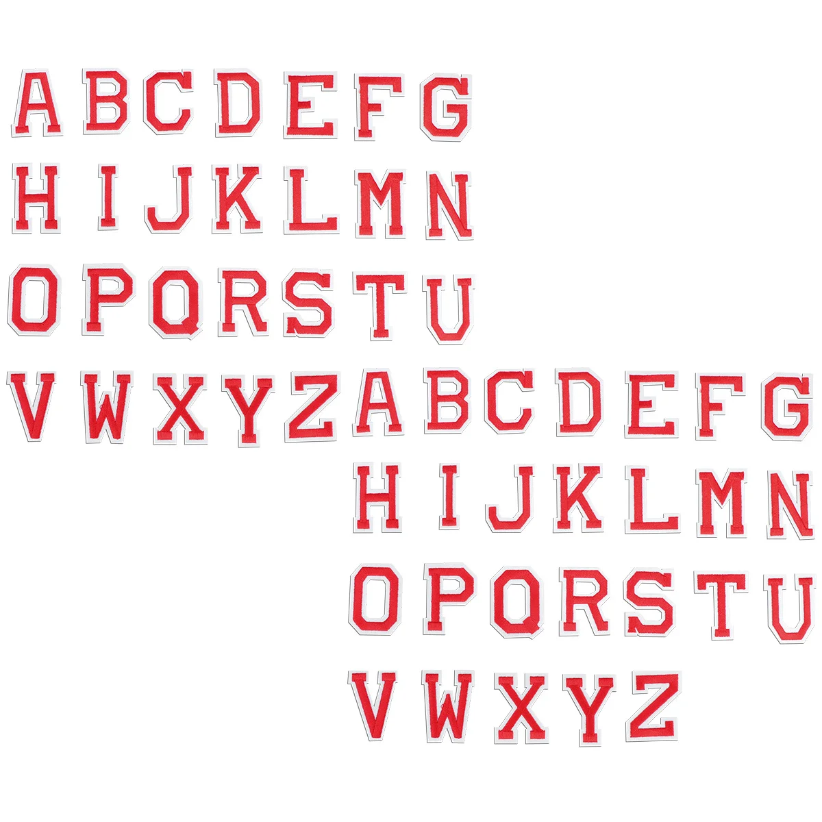 

52Pcs Alphabet Patches Black White Embroidered DIY Iron-on Applique Stickers for Clothes Jeans Hat Backpack Shoe Repair